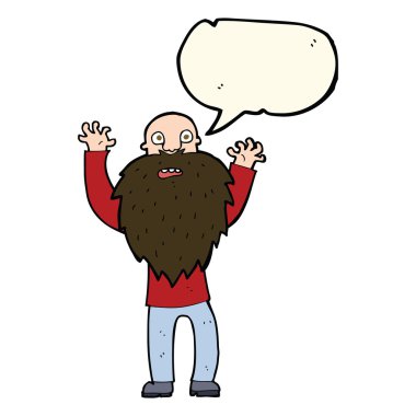 Çizgi film sakallı, sakallı yaşlı adamı korkuttu.