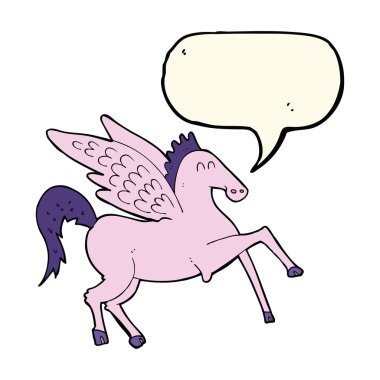 Konuşma baloncuklu çizgi film Pegasus