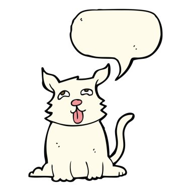 çizgi film mutlu köpek konuşma balonu ile