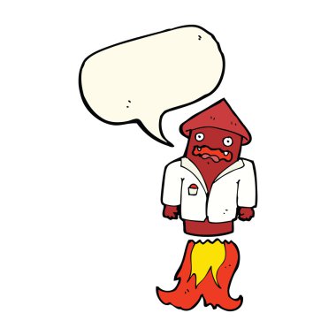 iş elbisesi içinde konuşma baloncuklu havai fişekler.