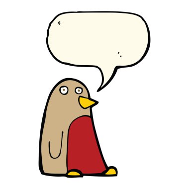 Konuşma balonlu çizgi robin