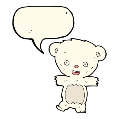 çizgi film teddy kutup ayısı yavrusu ile konuşma balonu