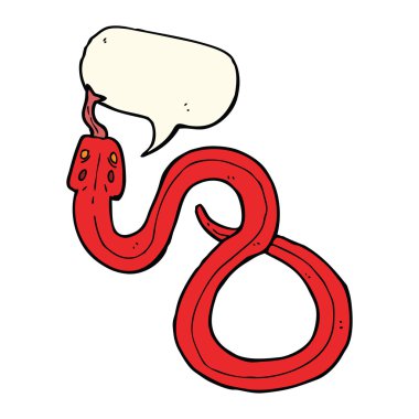 Konuşma balonlu çizgi film yılanı