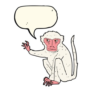 Konuşma balonlu kötü maymun çizgi filmi