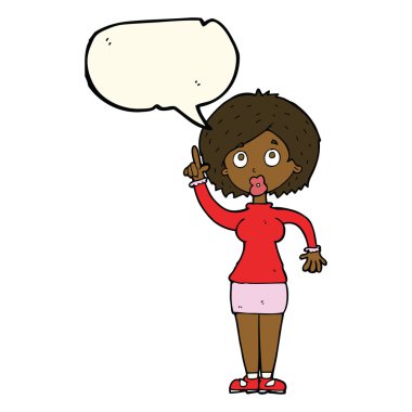 konuşma balonu fikirle kadınla çizgi film