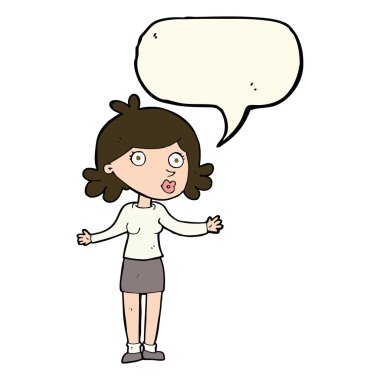 karikatür konuşma balonu kadınla karıştı