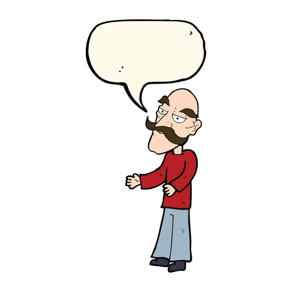 卡通片《长胡子老人》 ，有语言障碍 — 图库矢量图片