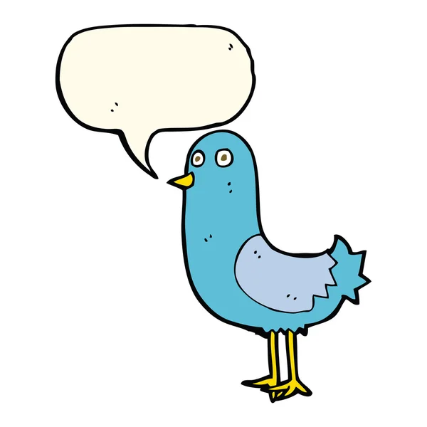 Мультяшний птах з мовною бульбашкою — стоковий вектор