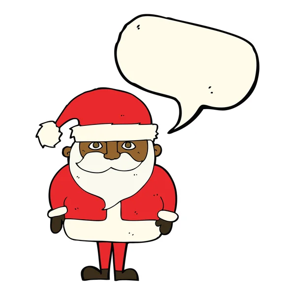 Cartoon santa claus with speech bubble — Stock Vector