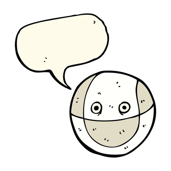 Boule de dessin animé avec bulle de parole — Image vectorielle