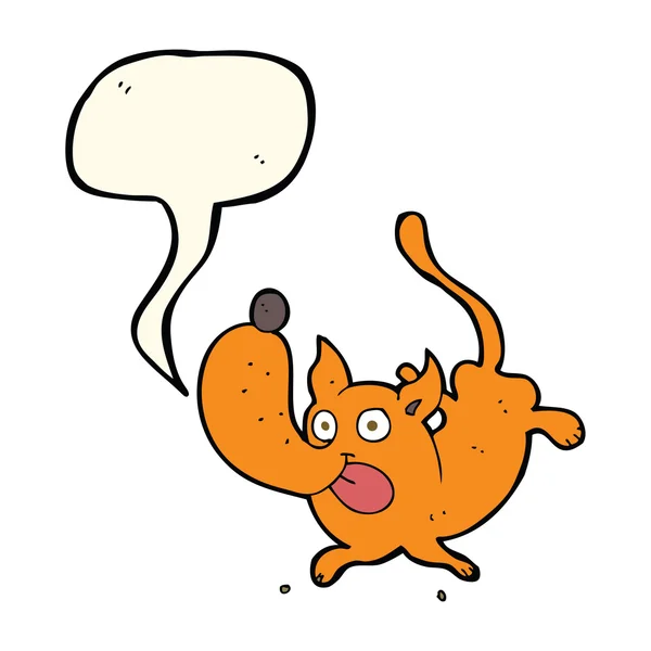 Cartoon funny dog with speech bubble — Stock Vector