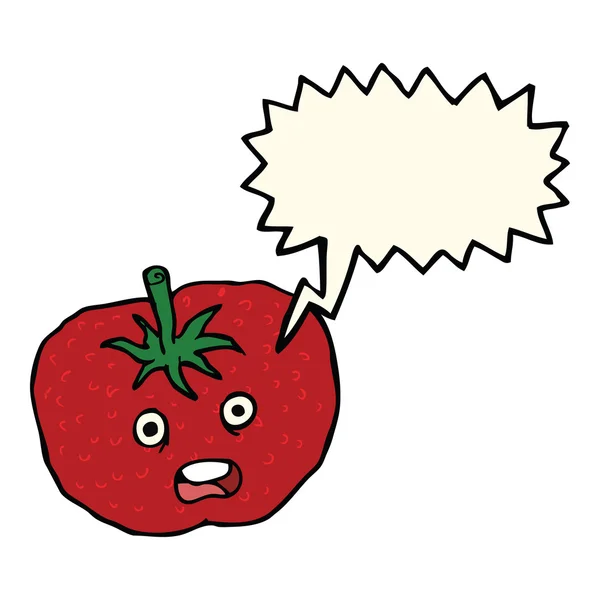 Kreskówka pomidor z dymek — Wektor stockowy