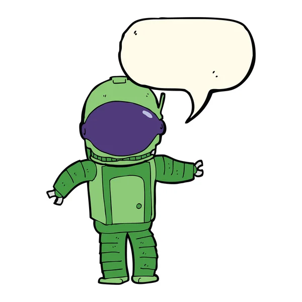具有言语泡沫的卡通宇航员 — 图库矢量图片