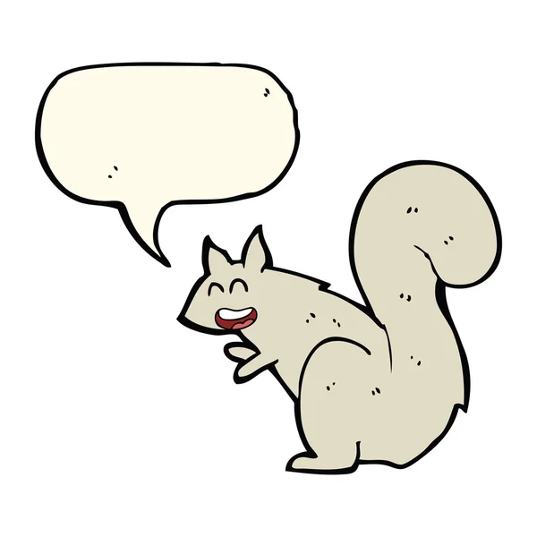 具有言语泡沫的卡通松鼠 — 图库矢量图片