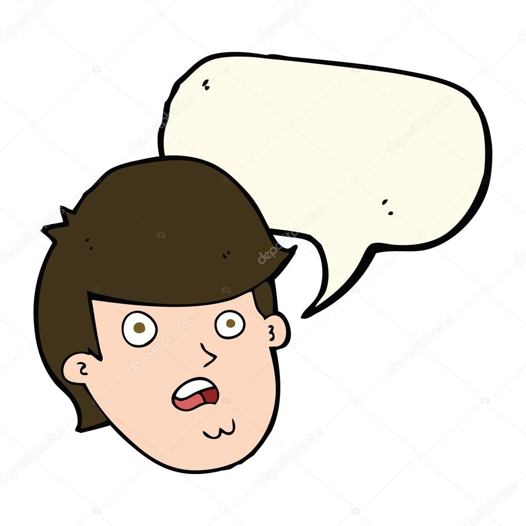 Cartoon man with big chin with speech bubble Stock Vector Image by  ©lineartestpilot #75633123