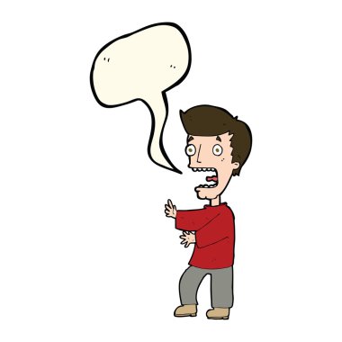 Çizgi film konuşma balonuyla adamı dehşete düşürdü.