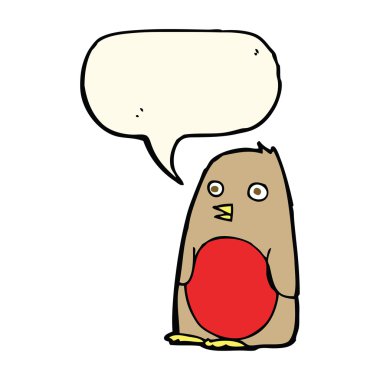 Konuşma balonlu çizgi robin