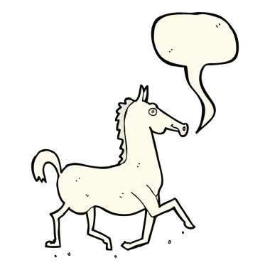 Konuşma baloncuklu çizgi film atı