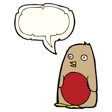 Konuşma balonlu çizgi robin