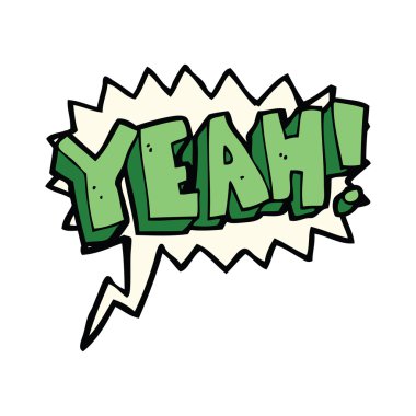 Evet karikatür! konuşma balonu ile Not