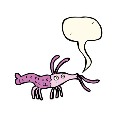 Konuşma balonlu karides