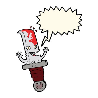 Konuşma baloncuklu çılgın çizgi film karakteri.