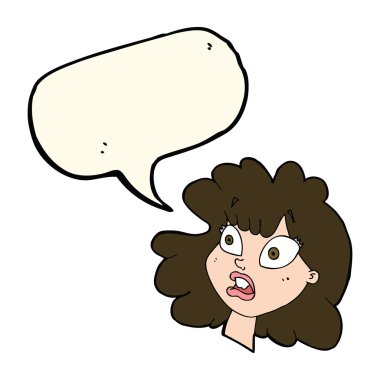 karikatür kadın yüzünü konuşma baloncuğuyla şok etti