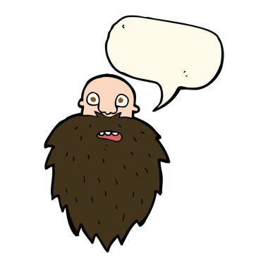 çizgi film sakallı adam konuşma baloncuğu ile