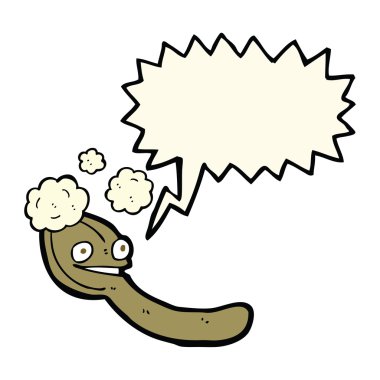 Konuşma baloncuklu çizgi kaşık