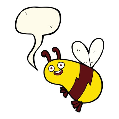 komik karikatür arı ile konuşma balonu