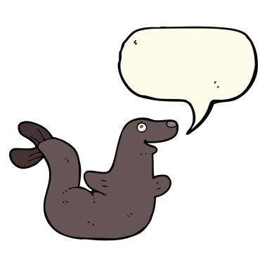 Konuşma baloncuklu çizgi film mührü