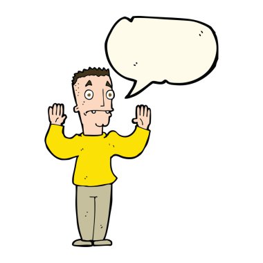 çizgi film adam konuşma balonu ile teslim