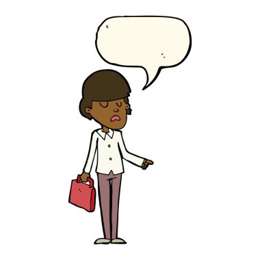 çizgi film kibirli işadamı konuşma balonu ile işaret