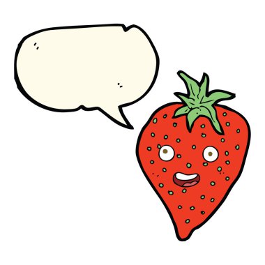 çizgi film çilek ile konuşma balonu