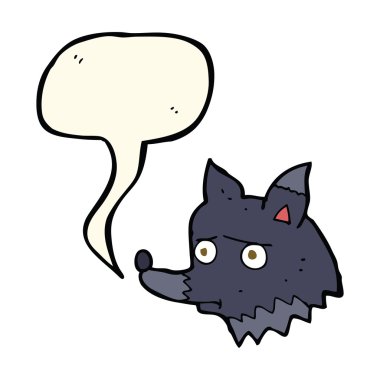 karikatür konuşma balonu ile mutsuz köpek