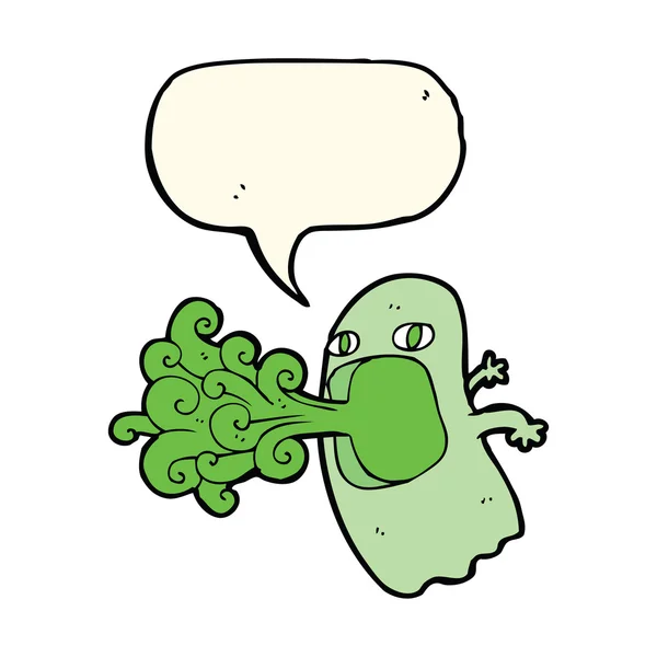 Konuşma balonlu komik karikatür hayaleti — Stok Vektör