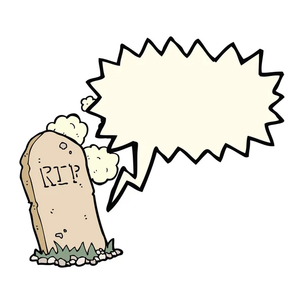 スピーチバブルと漫画の不気味な墓 — ストックベクタ