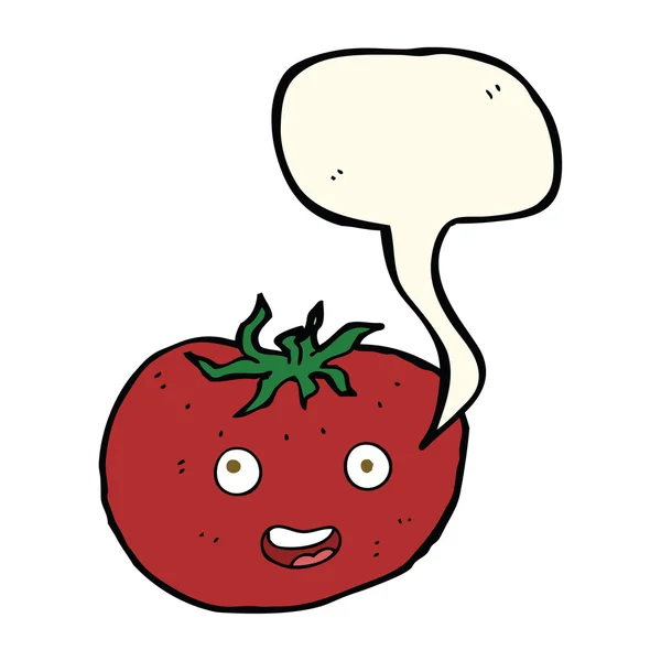 Kreskówka pomidor z dymek — Wektor stockowy