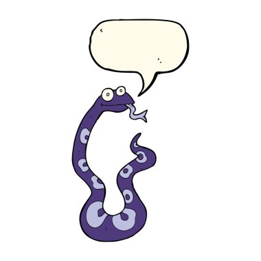Konuşma balonlu çizgi film yılanı