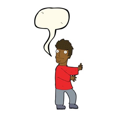 çizgi filmdeki sinirli adam konuşma baloncuğu ile