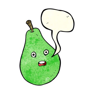 çizgi film armut ile konuşma balonu