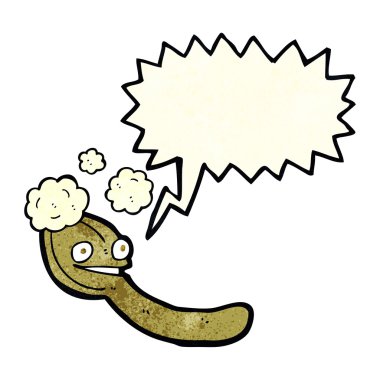 Konuşma baloncuklu çizgi kaşık