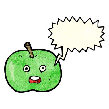çizgi film parlak apple ile konuşma balonu