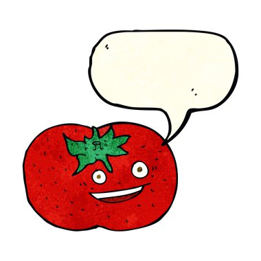 çizgi film domates ile konuşma balonu