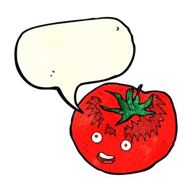 çizgi film domates ile konuşma balonu
