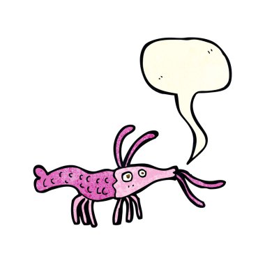 Konuşma balonlu karides