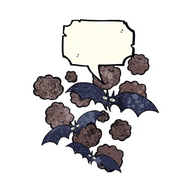 çizgi film vampir yarasalar ile konuşma balonu