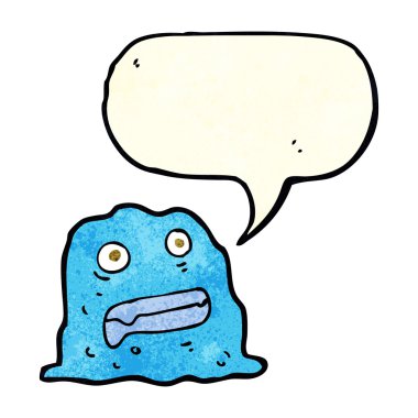 Konuşma baloncuklu çizgi film yaratığı