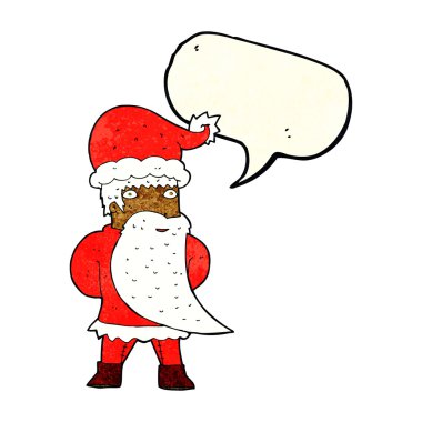 Konuşma balonlu çizgi film Noel Baba