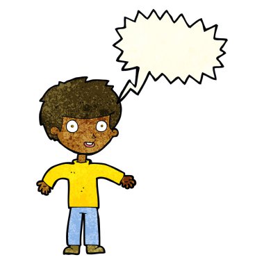 çizgi film mutlu adam konuşma baloncuğu ile